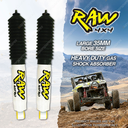 2 Front 50mm RAW 4x4 Nitro Shock Absorbers for Mitsubishi Pajero NF NH NJ NK NL