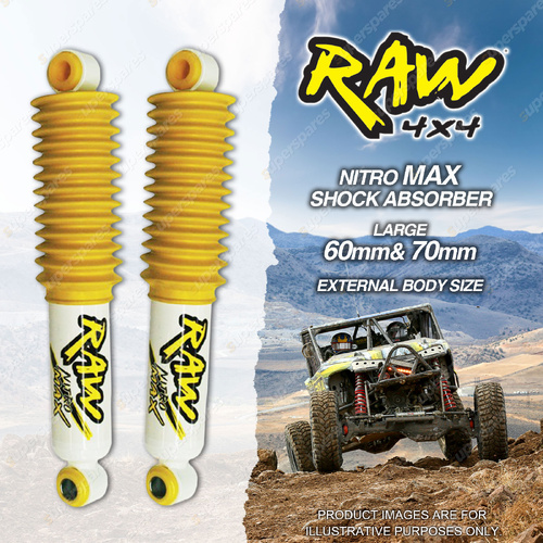 Rear 50mm Lift RAW 4x4 Nitro Max Shock Absorbers for Nissan Patrol GQ Y60 GU Y61