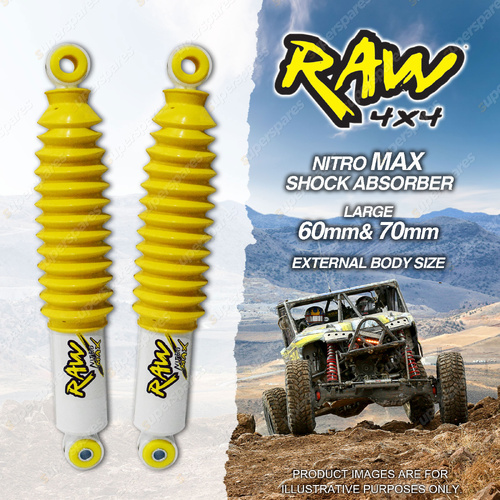 Rear 50mm Lift RAW 4x4 Nitro Max Shock Absorbers for Ford Ranger PJ PK PX Raider