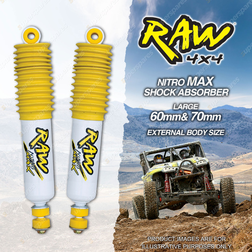 Rear 50mm Lift RAW 4x4 Nitro Max Shocks for Nissan Patrol GQ Y60 GU Y61 UTE CAB