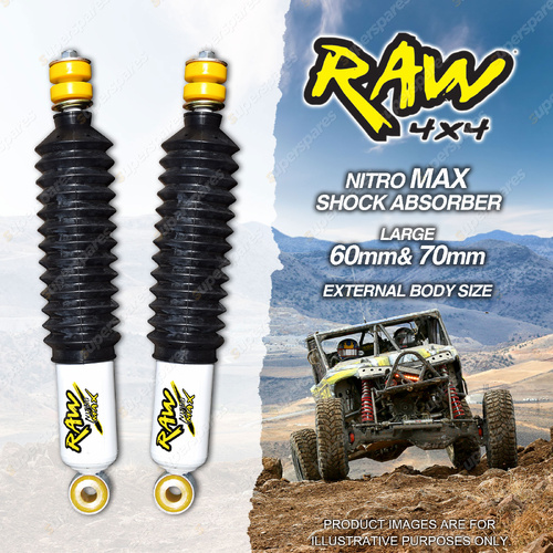 Rear 100mm Lift RAW 4x4 Nitro Max Shock Absorbers for Toyota Landcruiser 80 105
