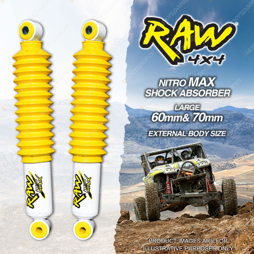 Rear 40mm Lift RAW 4x4 Nitro Max Shock Absorbers for Mitsubishi Triton ML MN