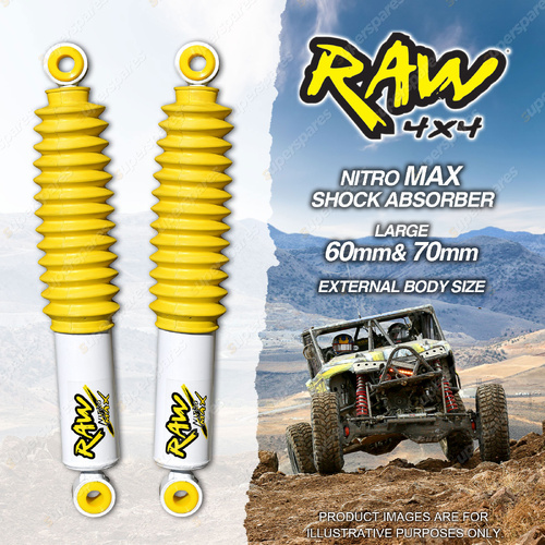 Rear 50mm RAW 4x4 Nitro Max Shock Absorbers for Toyota Hilux Revo GUN125 GUN126