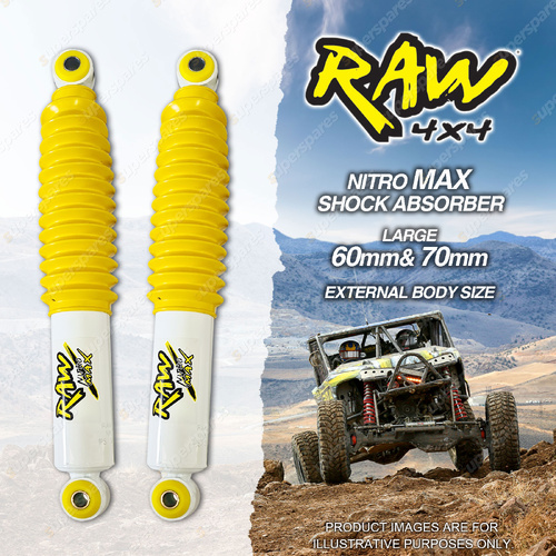 Rear 50mm RAW 4x4 Nitro Max Shock Absorbers for Mercedes-Benz X-Class 4CYL 6CYL
