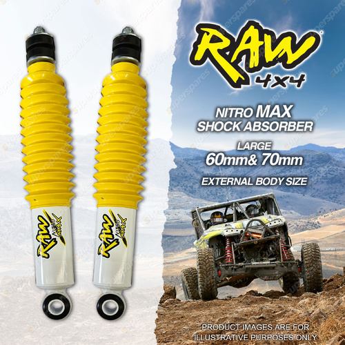 Rear 50mm RAW 4x4 Nitro Max Shocks for Toyota Prado GRJ120 KZJ120 KDJ 120 121