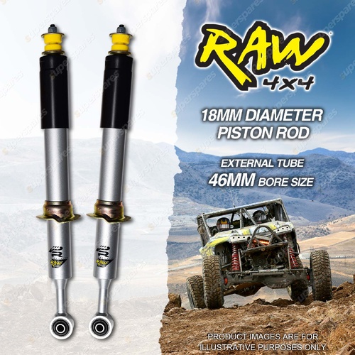 2 x Front RAW 4x4 50mm Predator Shock Absorbers for Mitsubishi Triton MV 2024-On