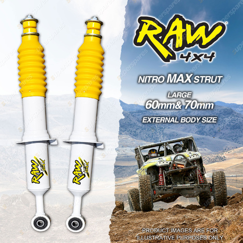 Front 50mm RAW 4x4 Nitro Max Shock Absorbers for Toyota Prado GJR KDJ150 KDJ155