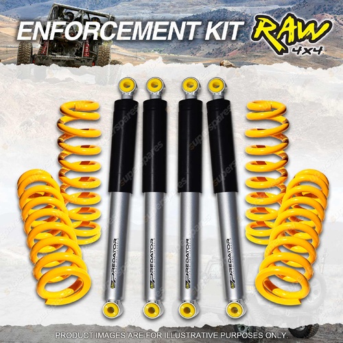 Raw 4x4 40mm Lift Kit Predator Shocks Coils for Suzuki Jimny 5 Door XL 2024-On
