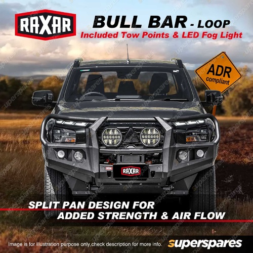 RAXAR Bull Bar Post Bar with Light & Tow Points for Mitsubishi Triton MV 2024-On