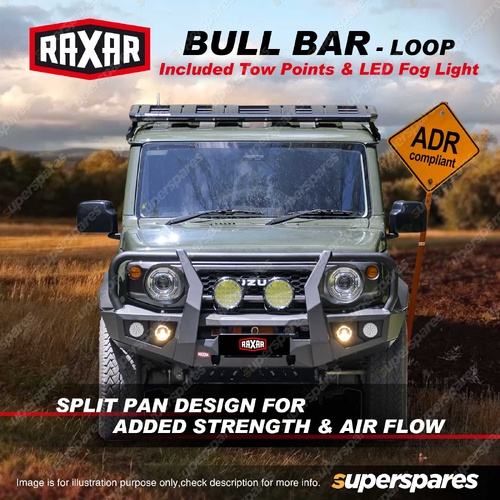 RAXAR Bull Bar Post Bar with Fog Light & Tow Points for Suzuki Jimny up to 2025
