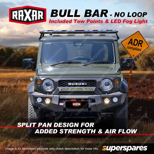 RAXAR Bull Bar No Loop & Fog Lights & Tow Points for Suzuki Jimny