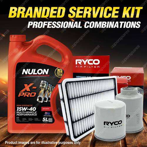 Oil Air Fuel Filter 5L XPR15W40 Oil Service Kit for Ford Falcon AU I-III 6cyl 4L
