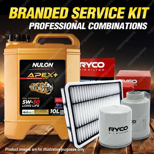 Oil Air Fuel Filter + 10L APX5W30D1 Service Kit for Ford Falcon FG X 6cyl 4L