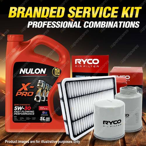 Oil Air Fuel Filter + 5L XPR5W30 Service Kit for Hyundai I20 PB 4cyl 1.6L 10-On