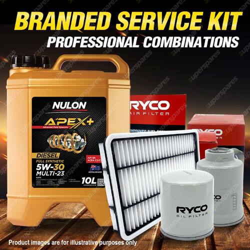 Oil Air Fuel Filter + 10L APX5W30C23 Service Kit for Volvo Xc90 CZ71 D5 5cyl