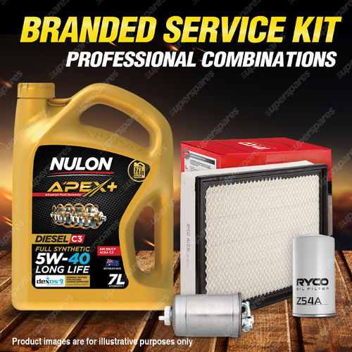 Ryco Oil Air Fuel Filter 7L APX5W40D2 Service Kit for VW Transporter T4 Diesel