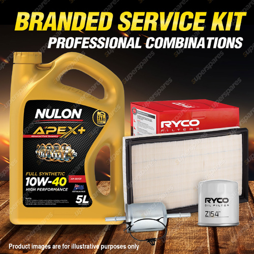 Ryco Oil Air Fuel Filter 5L APX10W40 Service Kit for Holden Vectra JR JS JS II