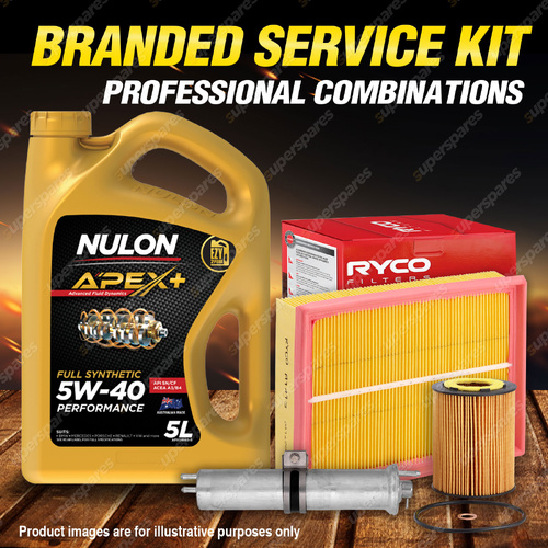 Ryco Oil Air Fuel Filter 5L APX5W40 Service Kit for BMW 320i 325i 330i Ci E46