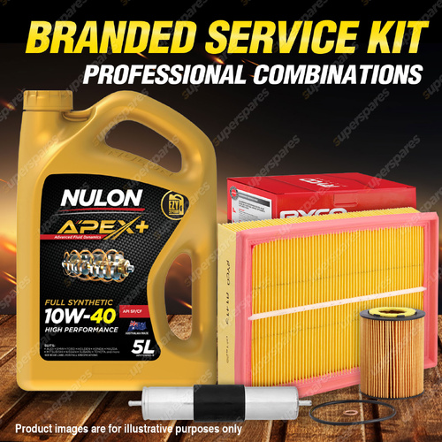 Ryco Oil Air Fuel Filter 5L APX10W40 Eng. Oil Service Kit for BMW 528i E39 2.8L
