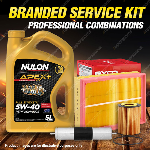 Ryco Oil Air Fuel Filter 5L APX5W40 Engine Oil Service Kit for BMW 323i E46 2.5L