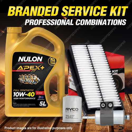Ryco Oil Air Fuel Filter 5L APX10W40 Oil Service Kit for Honda Accord CK 3.0L V6