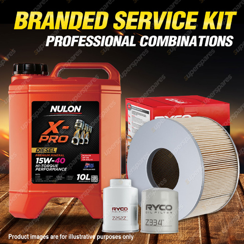 Ryco Oil Air Fuel Filter 10L XPRHD15W40 Engine Oil for Toyota Landcruiser HDJ100