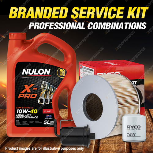 Ryco Oil Air Fuel Filter 5L XPR10W40 Service Kit for Toyota Landcruiser UZJ100