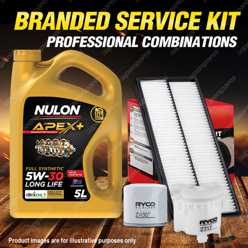 Ryco Oil Air Fuel Filter 5L APX5W30D1 Service Kit for Subaru Liberty BP BL 2.0L