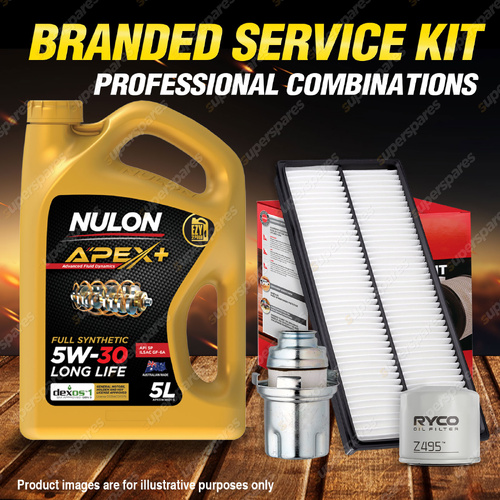 Ryco Oil Air Fuel Filter 5L APX5W30D1 Service Kit for Subaru Outback BH BH9 2.5L