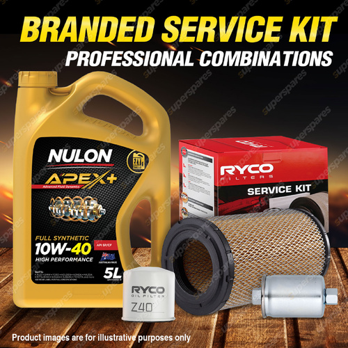 Ryco Oil Air Fuel Filter 5L APX10W40 Service Kit for Holden Suburban 1500 5.7L