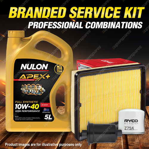 Ryco Oil Air Fuel Filter 5L APX10W40 Service Kit for Hyundai Sonata EF 2.5L V6