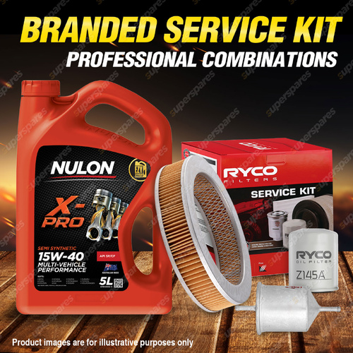 Ryco Oil Air Fuel Filter 5L XPR15W40 Oil Service Kit for Holden Astra LB 1.5L