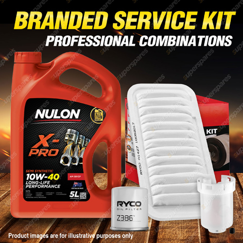 Ryco Oil Air Fuel Filter 5L XPR10W40 Service Kit for Toyota Echo NCP 10 12 13