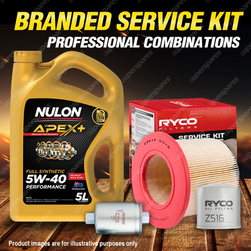 Ryco Oil Air Fuel Filter 5L APX5W40 Service Kit for Ford FPV GT Pursuit BA BF