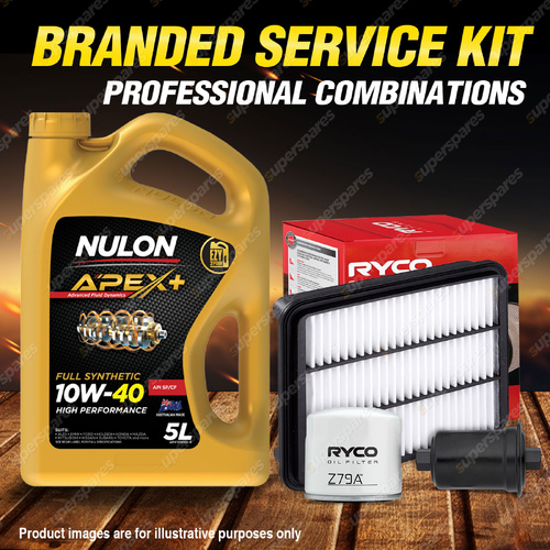 Ryco Oil Air Fuel Filter 5L APX10W40 Service Kit for Hyundai Grandeur FT4 3.0L