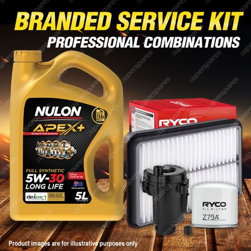 Ryco Oil Air Fuel Filter 5L APX5W30D1 Engine Oil for Hyundai Santa Fe SM 2.4 2.7