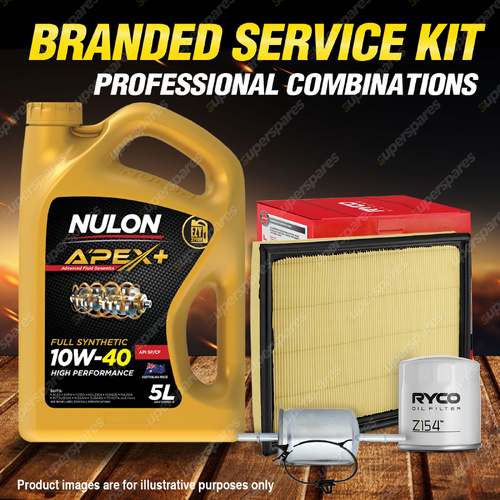 Ryco Oil Air Fuel Filter 5L APX10W40 Oil Service Kit for Holden Astra TS 2.0L