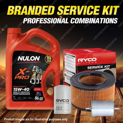 Ryco Oil Air Fuel Filter 5L XPR15W40 Service Kit for VW Caravelle Kombi T3 2.1