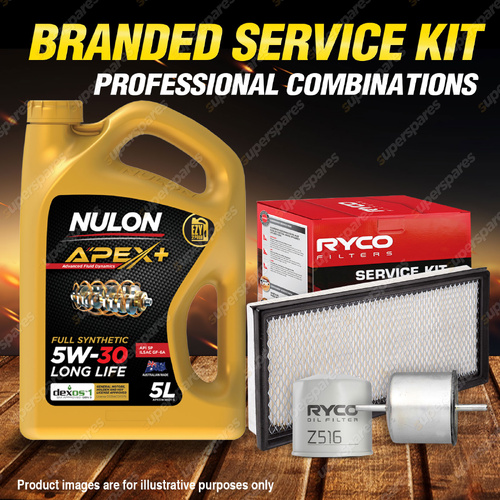 Ryco Oil Air Fuel Filter 5L APX5W30D1 Oil Service Kit for Ford Mondeo HE 2.5L V6
