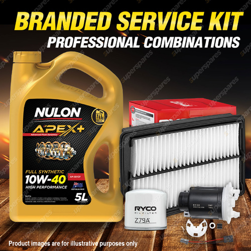 Ryco Oil Air Fuel Filter 5L APX10W40 Service Kit for Honda Odyssey RA 3.0L V6
