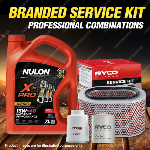 Ryco Oil Air Fuel Filter 7L XPRHD15W40 Eng Oil for Pajero ND NE NF NG NH Diesel