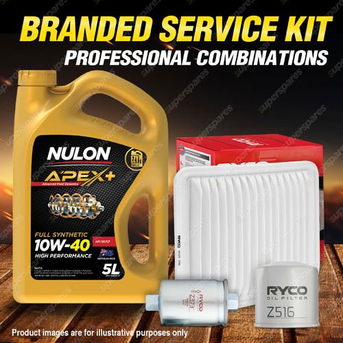 Ryco Oil Air Fuel Filter 5L APX10W40 Oil Service Kit for Ford Fairlane LTD BA BF