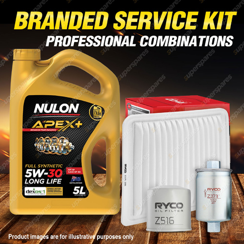 Ryco Oil Air Fuel Filter 5L APX5W30D1 Service Kit for Ford Fairlane BA BF 4.0L