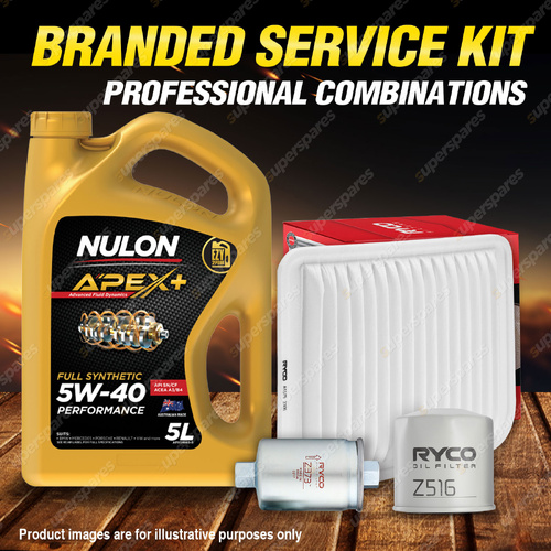Ryco Oil Air Fuel Filter 5L APX5W40 Oil Service Kit for Ford FPV F6 BA BF 6Cyl