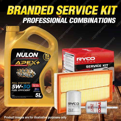 Ryco Oil Air Fuel Filter 5L APX5W30A5 Eng Oil Service Kit for Ford Focus LR 1.8L
