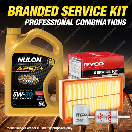 Ryco Oil Air Fuel Filter 5L APX5W30A5 Eng Oil Service Kit for Ford Focus LR 2.0L
