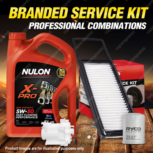 Ryco Oil Air Fuel Filter 5L XPR5W30 Eng. Oil Service Kit for Honda Jazz GD 02-04