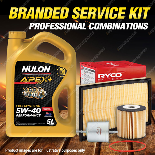 Ryco Oil Air Fuel Filter 5L APX5W40 Service Kit for Volvo XC70 T/ Petrol 2.5L