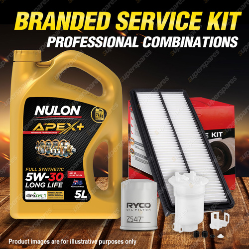 Ryco Oil Air Fuel Filter 5L APX5W30D1 Service Kit for Honda Accord 40 Series CM