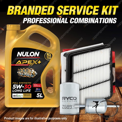 Ryco Oil Air Fuel Filter 5L APX5W30D1 Service Kit for Holden Rodeo RA 3.6L V6